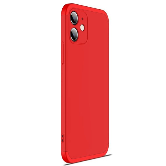 CaseUp Apple iPhone 12 Mini Kılıf Triple Deluxe Shield Kırmızı 2
